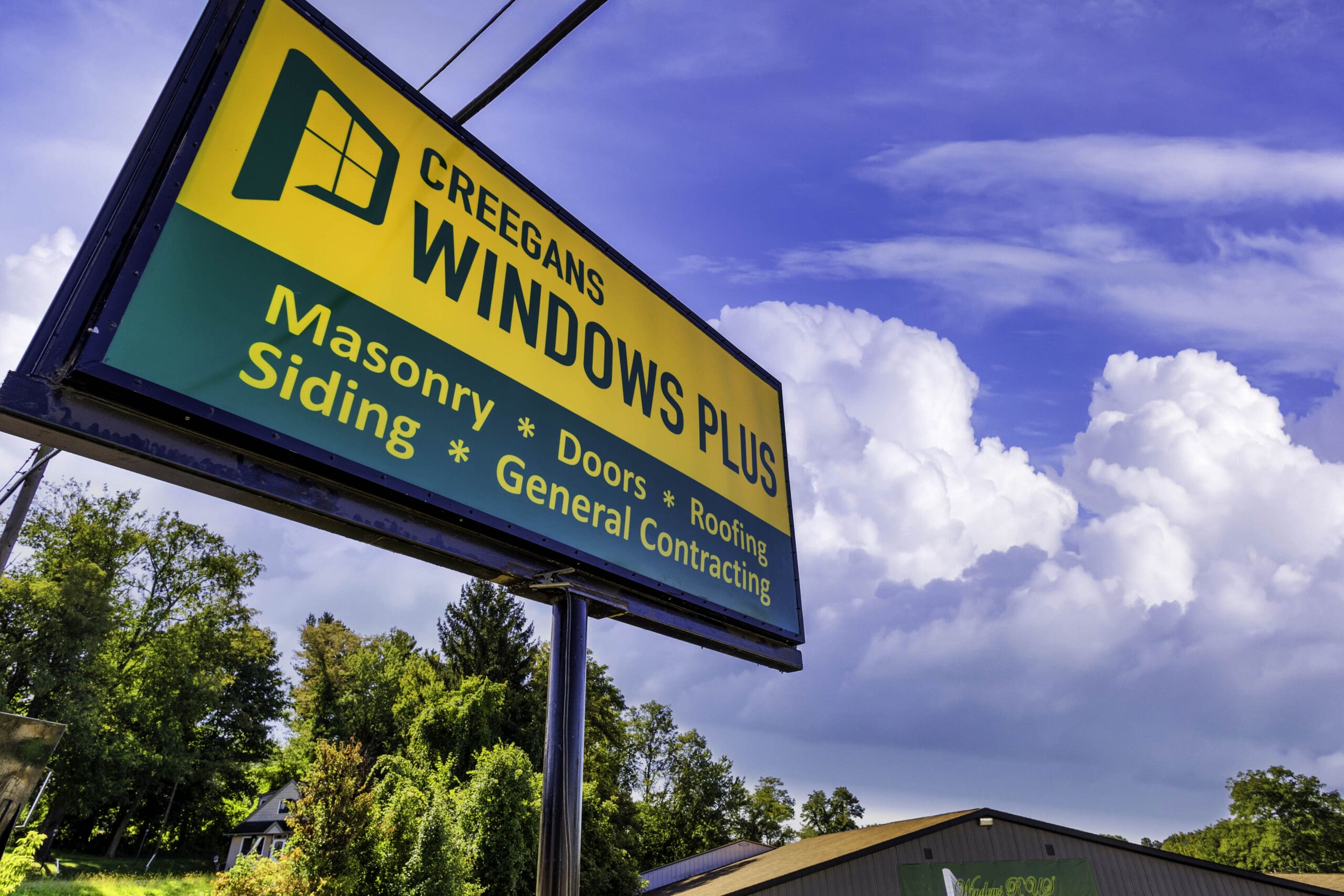 Creegan's Windows Plus truck and sign